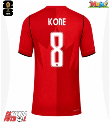 Canadá Ismael Kone #8 Primera Equipación Mujer Mundial 2026 Manga Corta